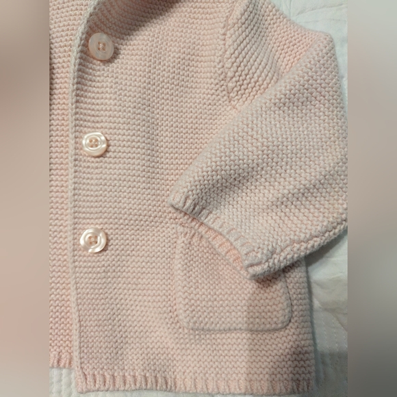 GAP Other - Baby Gap Pink Hoodie Cardigan Sweater Size 3-6M